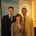 CDFA Secretary Karen Ross with Chris Rosander of the California Raisin Administrative Committee and US Agricultural Trade Office Director Jorge Sanchez