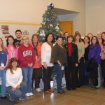 CDFA employees pose with the lobby holiday tree
