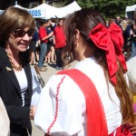 Secretary Ross greeting visitors to Ag Day