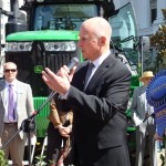 Governor Brown speaks to the crowd at Ag Day
