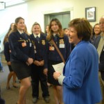 Secretary Ross visits with FFA members at CDFA