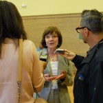 Secretary Ross being interviewed by local radio stations KGO and KCBS