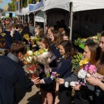 FFA students helped hand out flowers at the California State Floral Association booth.