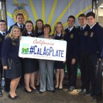 Secretary Ross with a swarm of FFA "blue jackets" at Ag Day, supporting the California Agriculture license plate program that helps fund ag education and leadership programs.