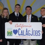 FFA members posing for the Cal Ag Plate program