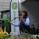 Classroom Executive Director Judy Culbertson speaking at Ag Day