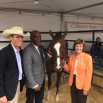 CDFA Secretary Karen Ross takes the Ag Day tour with Senators Ted Gaines and Steven Bradford